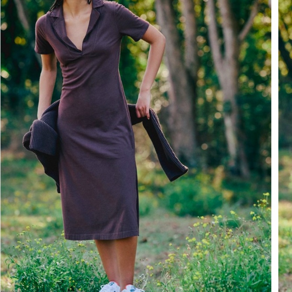 Free people Elegant Brown Midi Dress